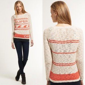 Superdry Wave Rider Knitted Jumper Sweater Crew XS
